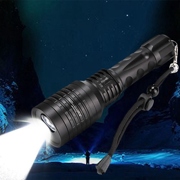 Kannettava LED-taskulamppu, vedenpitävä taskulamppu vihreällä laserilla KLB
