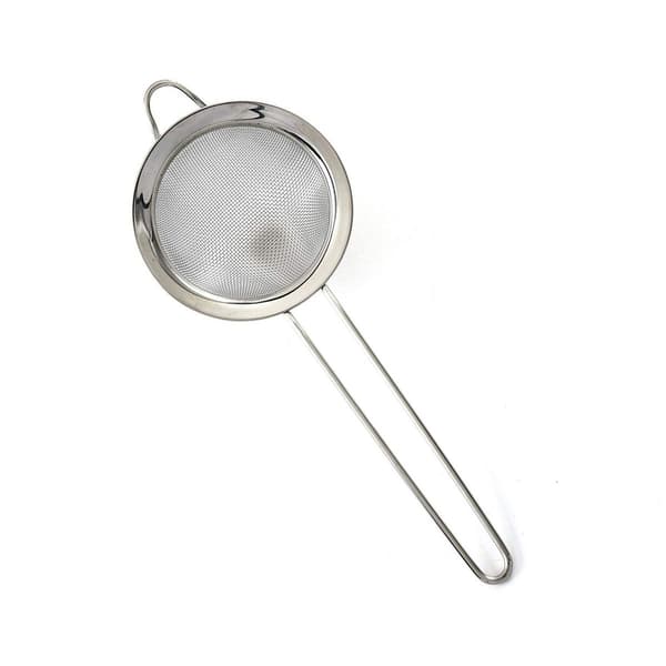 Husholdningssigte med bred kant, diameter: 7,5 cm, rustfrit stål, sølv KLB