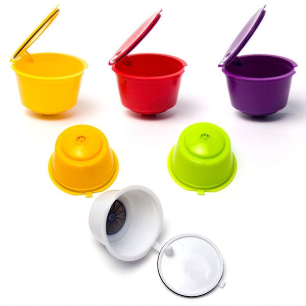 2 set kaffekapselfilterkoppar för Dolce Gusto kaffemaskin. Färg slumpmässig