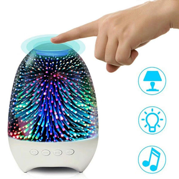 Bluetooth-kaiutin, värillinen LED-yövalo, kannettava langaton KLB