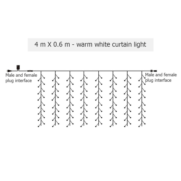 Jul LED gardin istappar fairy lights 220V LED party KLB