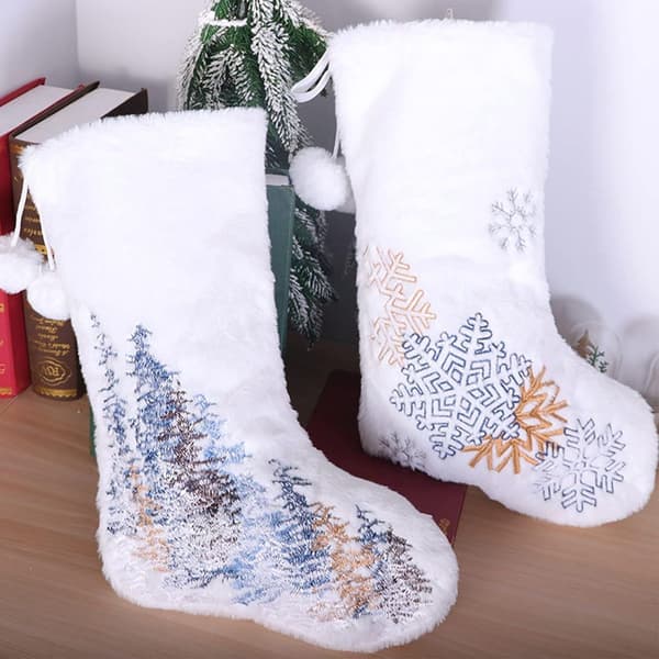 Vita julstrumpor 2-pack 18\" julstrumpor KLB