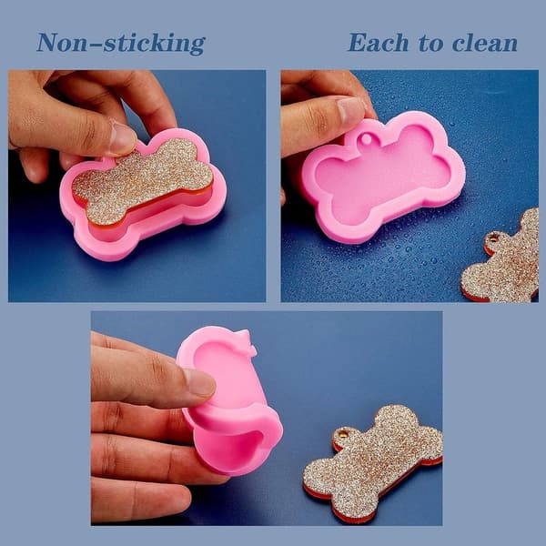 Del av hundebenformet silikonform, silikon hundeben