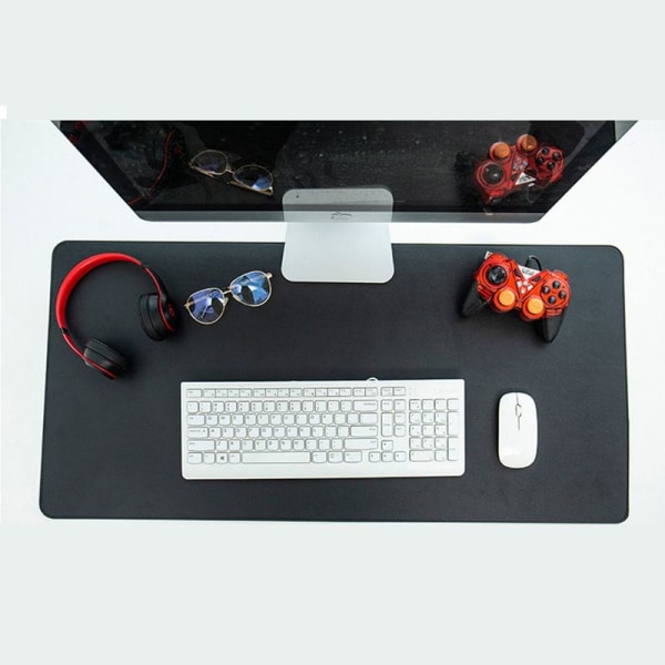Nahkainen pöytätyynysuoja Office Desk Hiirimatto musta + punainen