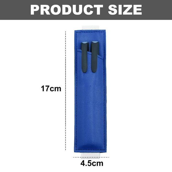 Pennfodral i 3 delar, pennfodral, läderaccessoarer, elastiskt, mörkblått KLB