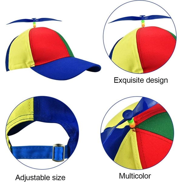 Klassisk propellhette Fargerik Funny Hat Propell Baseballcaps Funny Dragonfly Antipropellhette for barn/voksen-