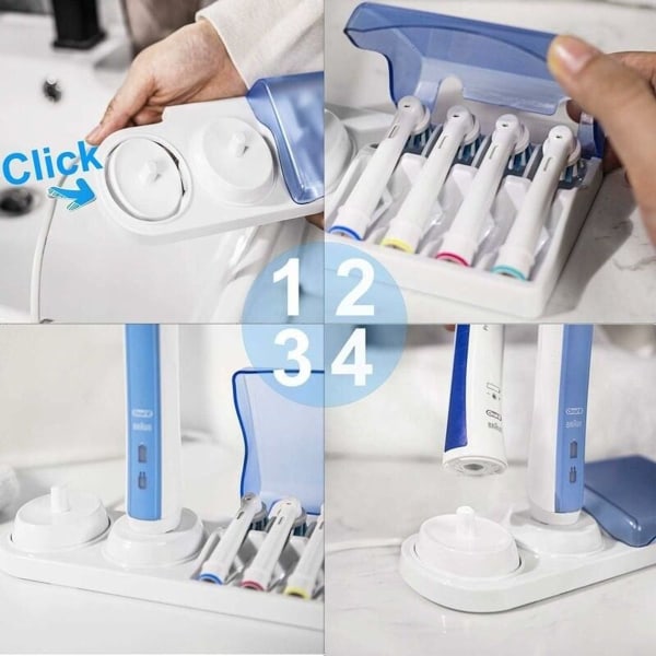 Tandborsthållaren är kompatibel med elektriska tandborsttelefoner