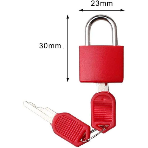 nuoshen 6 kappaletta matkalaukku lukko avaimella, mini riippulukko
