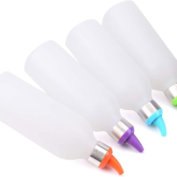 Lawei 4-pack klämflaskor klämflaska kryddflaska med lock & KLB