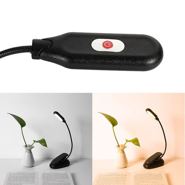 Mini USB LED-bordlampe med svanehals og klips KLB