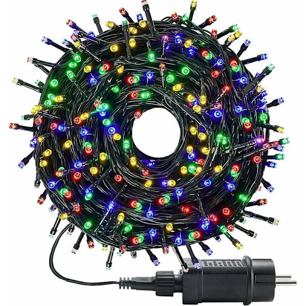 Ulkovaloketju 30m 300 LED - Monivärinen - Vedenpitävä - 8 tilaa + Ajastin + Muisti - Puutarha, Piha, Koti, Joulu, Hääkoristelu KLB