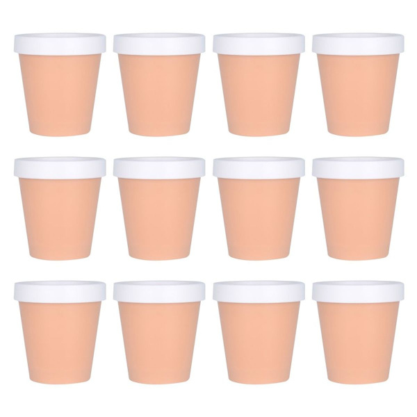 12 kappaleen pakkaus 200 ml naamiopulloja, joissa sisäkansi, suora naamiolasi oranssi KLB