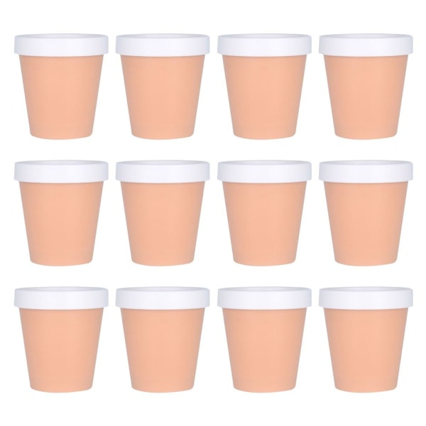 12-pack 200 ml maskflaskor med innerlock, rakt maskglas orange KLB