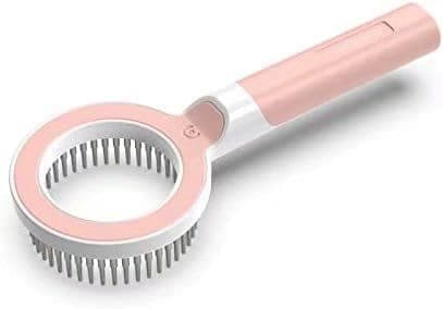 Børste til pleje af hunde og katte - Blød, multidirektionel børste. (Pink)