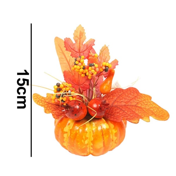 Festive table decorations - artificial pumpkin, sunflower maple leaf