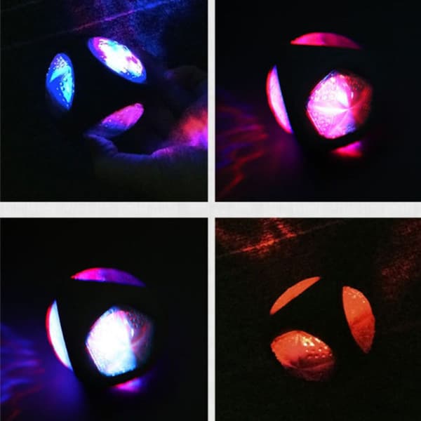 Hundlekeball med LED-lys og pipelyd, hundeball blå KLB
