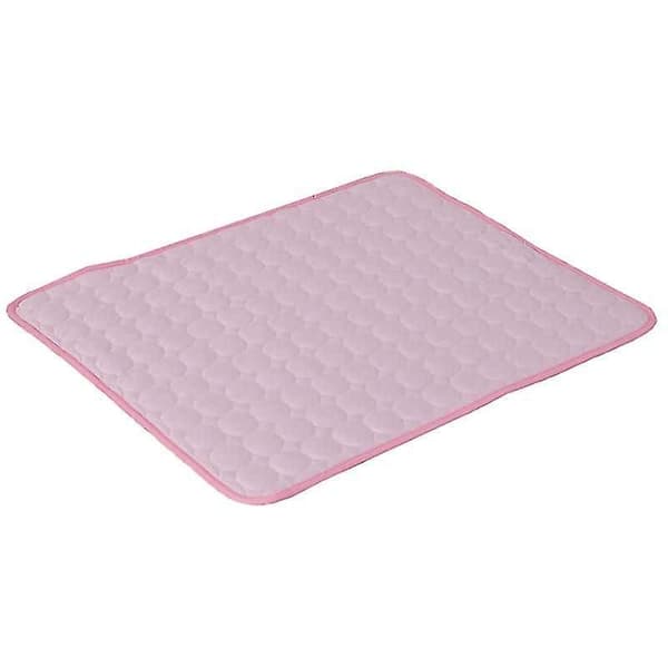 Køleunderlag til hunde - Kølepude til sovende vaskbar is silke koldt tæppe til kennel sofa seng pink(XS)