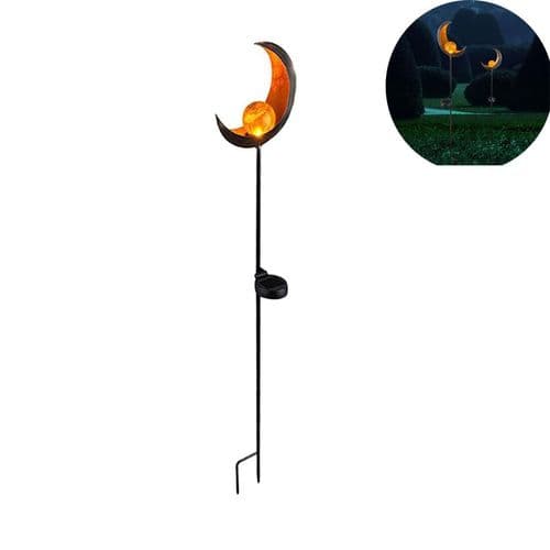 LED solcellelamper udendørs belysning dekoration stik lamper månedesign