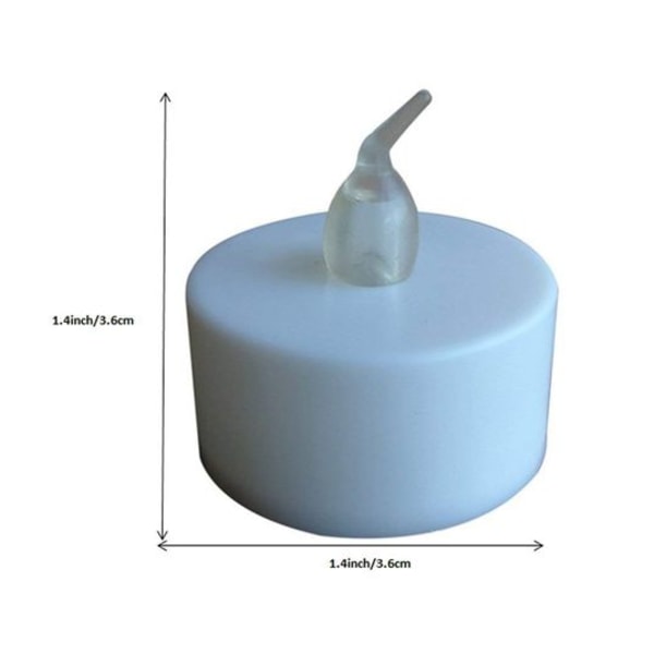Flamlösa LED-ljus, 24 LED-te-ljus, flimrande te-ljus, varmvit