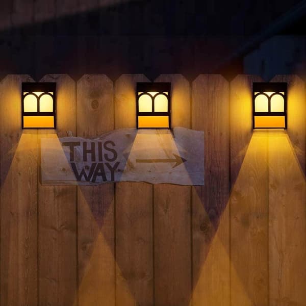 6-pakks Solcelled Hagebelysning, LED Utendørs Dekorative Gjerdelys