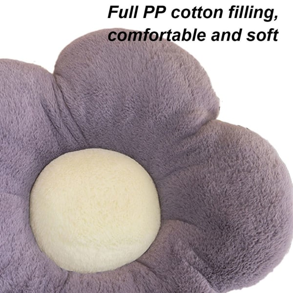 Blomsterpute, pute formet som en blomst, pute, lilla pute