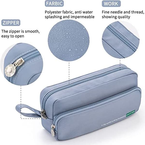 Høj kapacitet blyantpose 2 rum Pen Bag Shape4 KLB