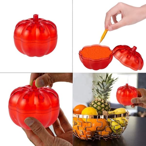 2 små pumpa fruktflugefällor, fruktflugefälla (röd)