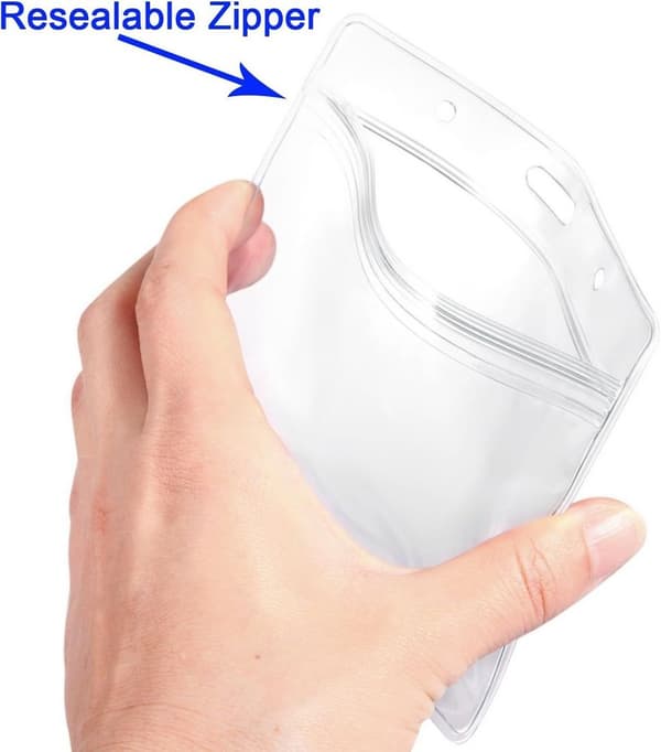 Transparent vanntett plast brystclips navneskilt brystclips ID-kortclips