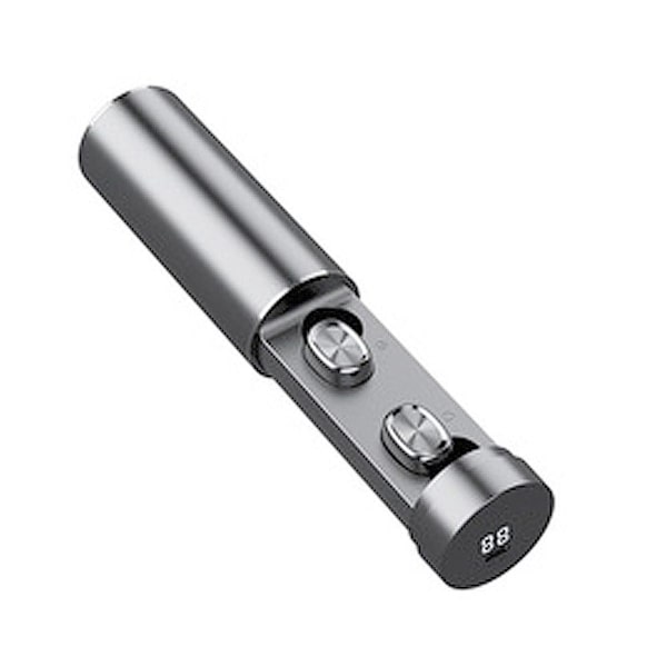 Bluetooth trådlösa sport-headset med LED-display grå