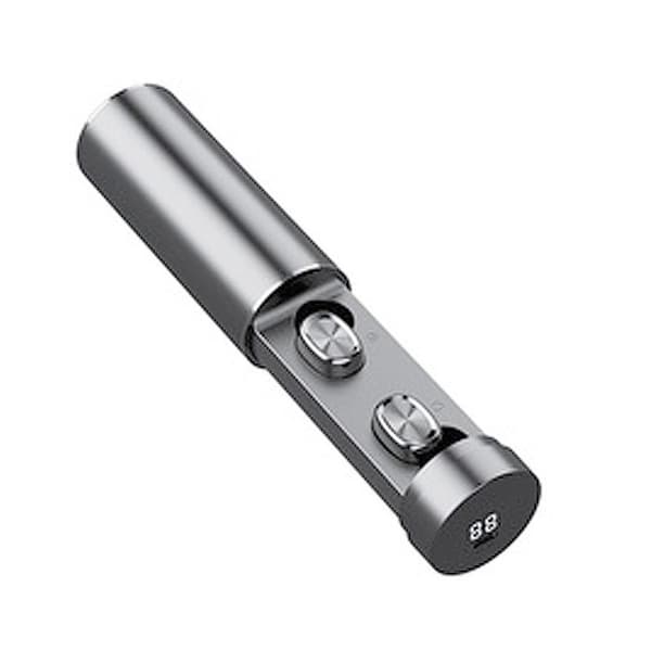 Bluetooth trådløst sports-headset med LED-display grå
