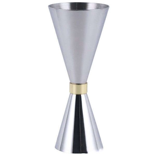 Holdbar Rustfrit Stål Jigger Kegleformet Drikke Vin Cocktail Målebæger Bar Kaffe Tilbehør Værktøj Sort Belægning 30/60ml