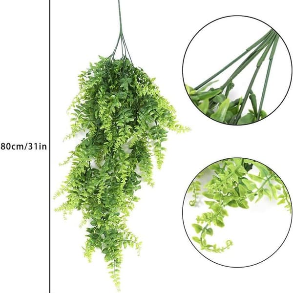 2 80cm Plast Hengeplanter Vinstokker Grønne