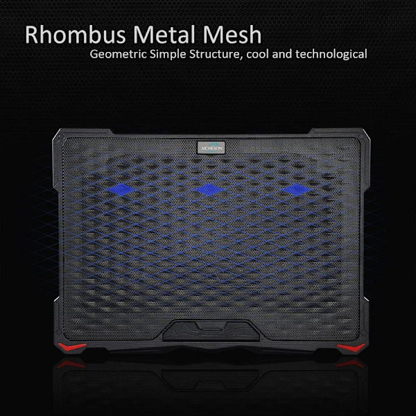 C5 Gaming Laptop Cooler Kjøleplate, Bærbar PC Vifte Kjølestativ, 5 Vifter