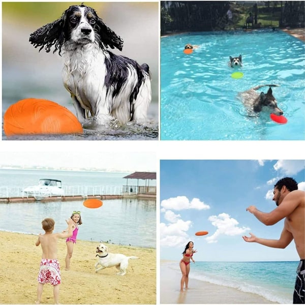 Hundefrisbees, gummi frisbee, hundeskiver, perfekt til hundetræning KLB
