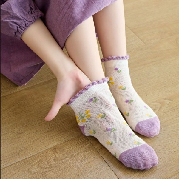 Pairs Baby Girls Boys Tynne Mesh Bomull Sokker Småbarn L KLB