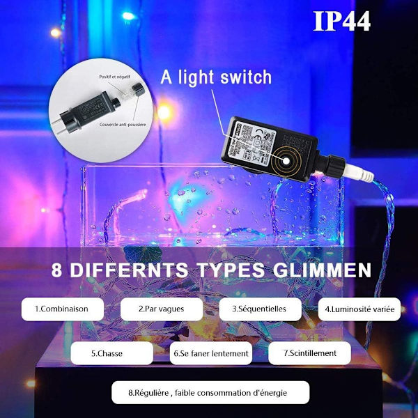 30m ljusslinga 300 LED-lampor Vattentät belysning KLB
