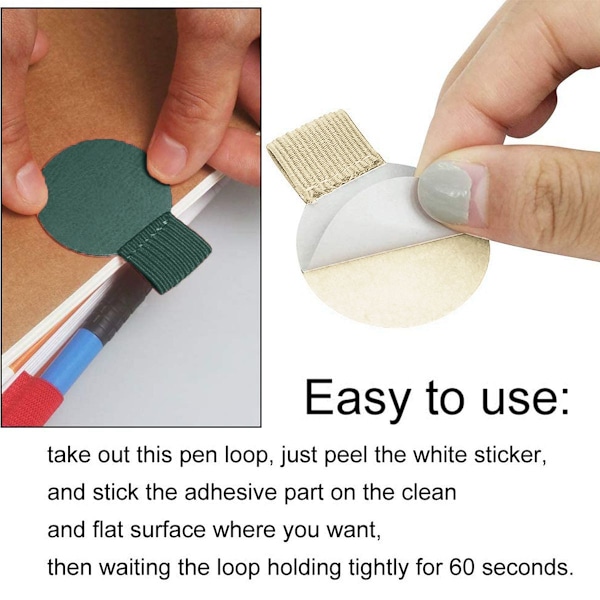 lovingmona pen loop selvklæbende pakke med 5 pen loop pen holder selvklæbende til KLB