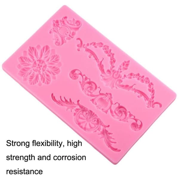 CF394 Kakekant Blomster Fondant Silikonform