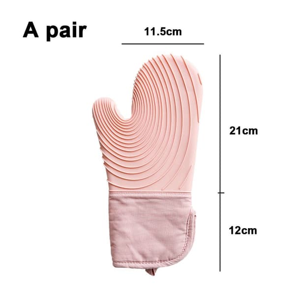 Silikonugnshandskar Perfekta för bakning Matlagning Quiltad Rosa KLB