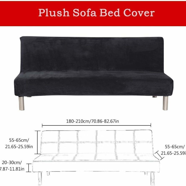 Armløs Sofaovertræk Stræk Sofa Seng Beskytter Elastisk