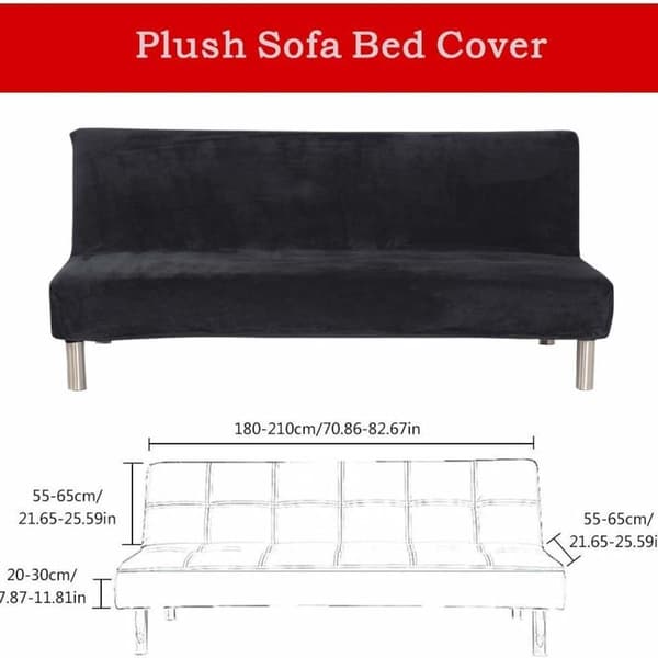 Armlös sofföverdrag stretch soffa sängskydd elastisk