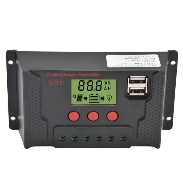 40A bærbar solcellepanel ladekontroller 12V 24V PWM automatisk KLB