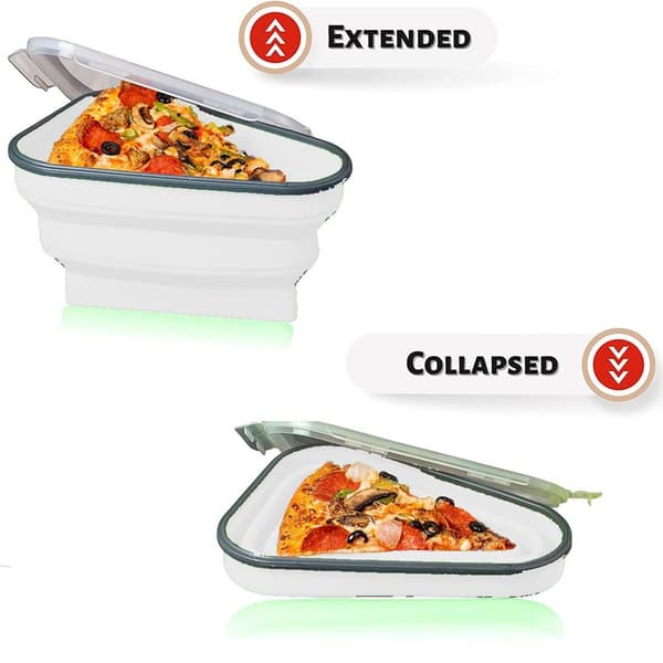 Genanvendelig pizzabox - Justerbar pizzaskive, hvid KLB