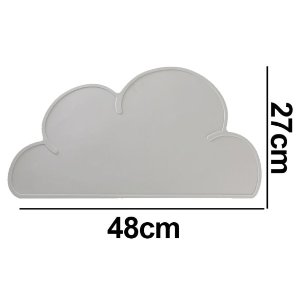 Silikon Cloud bordstablett för barn Halkfri grå bordstablett
