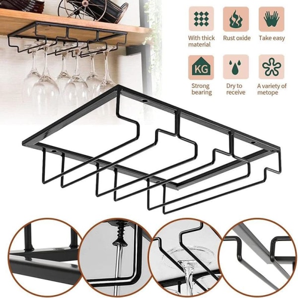 Hengende glassholder, begerholder, vinglassholder med