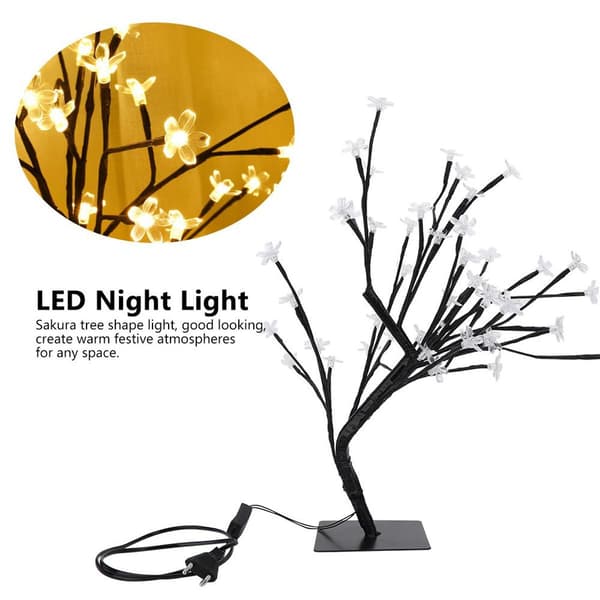 48LED Sakura treformet nattlys justerbar grenlampe KLB