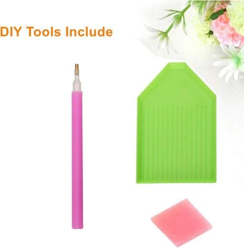 5D DIY Diamantmaleri Kit, Korssting Rhinestone Broderi (etter nummer)