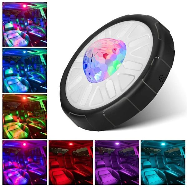 Led-auton sisävalaistus, langaton, USB-Led-auton sisävalaistus RGB 12 väriä Auton kosketus Led-lamppu auton tavaratilaan, veneeseen, asuntovaunuun KLB