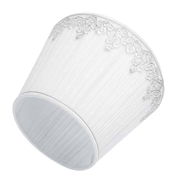 2 moderna lampskärmar med spetsväv, vardagsrumstillbehör KLB