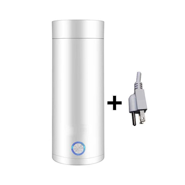Rejse elektrisk kedel, bærbar kedel 400 ml, 3 i 1 mini elektrisk kedel med varmholdefunktion, hvid